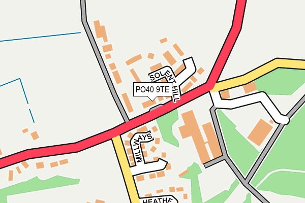PO40 9TE map - OS OpenMap – Local (Ordnance Survey) PO40 9TE map - OS OpenMap – Local (Ordnance Survey)
