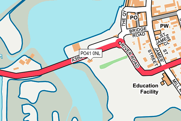 PO41 0NL map - OS OpenMap – Local (Ordnance Survey) PO41 0NL map - OS OpenMap – Local (Ordnance Survey)