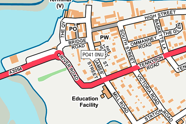 PO41 0NU map - OS OpenMap – Local (Ordnance Survey) PO41 0NU map - OS OpenMap – Local (Ordnance Survey)