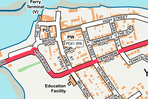 PO41 0PA map - OS OpenMap – Local (Ordnance Survey) PO41 0PA map - OS OpenMap – Local (Ordnance Survey)