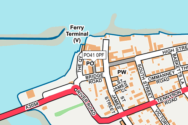 PO41 0PF map - OS OpenMap – Local (Ordnance Survey) PO41 0PF map - OS OpenMap – Local (Ordnance Survey)
