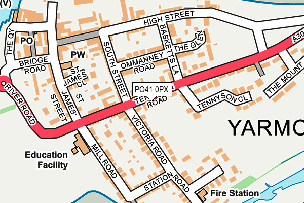 PO41 0PX map - OS OpenMap – Local (Ordnance Survey) PO41 0PX map - OS OpenMap – Local (Ordnance Survey)