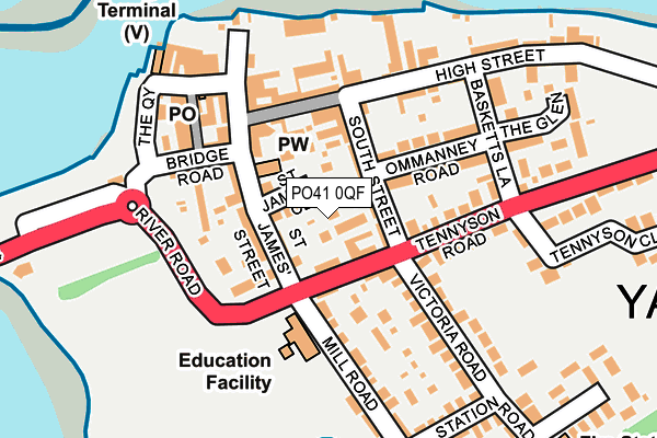 PO41 0QF map - OS OpenMap – Local (Ordnance Survey) PO41 0QF map - OS OpenMap – Local (Ordnance Survey)
