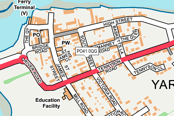 PO41 0QG map - OS OpenMap – Local (Ordnance Survey) PO41 0QG map - OS OpenMap – Local (Ordnance Survey)