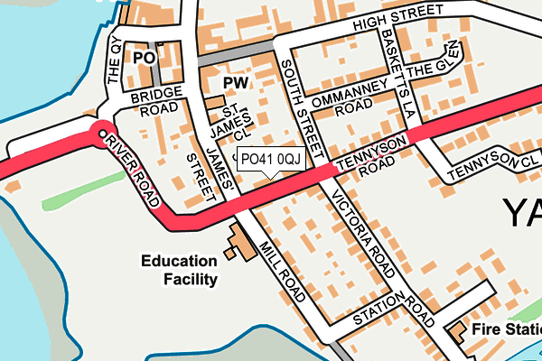 PO41 0QJ map - OS OpenMap – Local (Ordnance Survey) PO41 0QJ map - OS OpenMap – Local (Ordnance Survey)