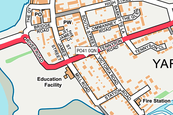 PO41 0QN map - OS OpenMap – Local (Ordnance Survey) PO41 0QN map - OS OpenMap – Local (Ordnance Survey)