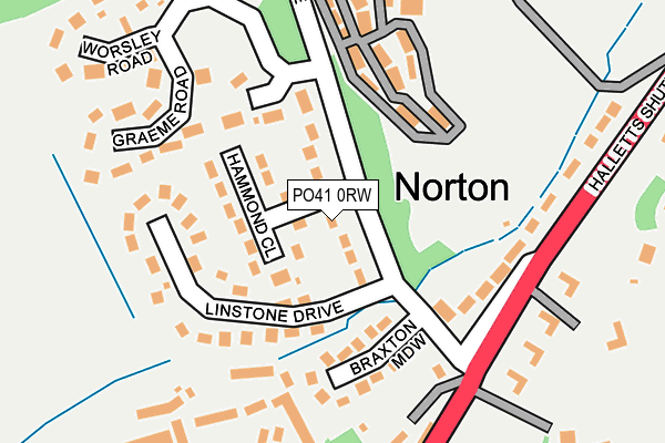 PO41 0RW map - OS OpenMap – Local (Ordnance Survey) PO41 0RW map - OS OpenMap – Local (Ordnance Survey)