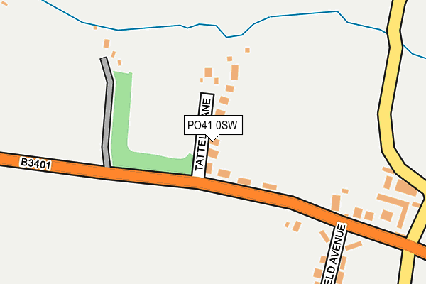 PO41 0SW map - OS OpenMap – Local (Ordnance Survey) PO41 0SW map - OS OpenMap – Local (Ordnance Survey)