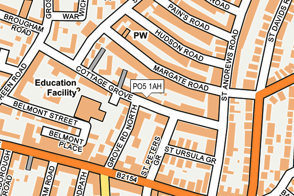 PO5 1AH map - OS OpenMap – Local (Ordnance Survey) PO5 1AH map - OS OpenMap – Local (Ordnance Survey)