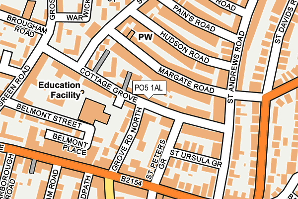 PO5 1AL map - OS OpenMap – Local (Ordnance Survey) PO5 1AL map - OS OpenMap – Local (Ordnance Survey)