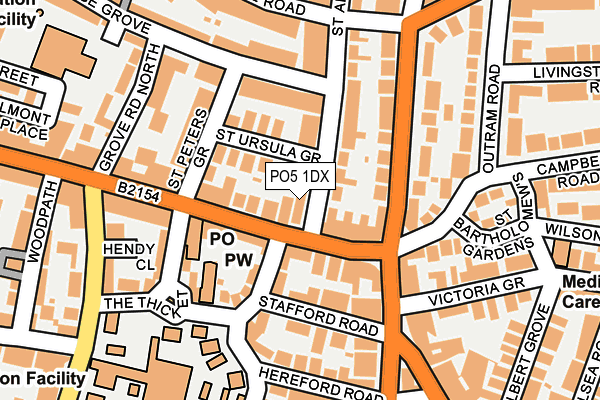 PO5 1DX map - OS OpenMap – Local (Ordnance Survey) PO5 1DX map - OS OpenMap – Local (Ordnance Survey)