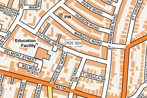 PO5 1EH map - OS OpenMap – Local (Ordnance Survey) PO5 1EH map - OS OpenMap – Local (Ordnance Survey)