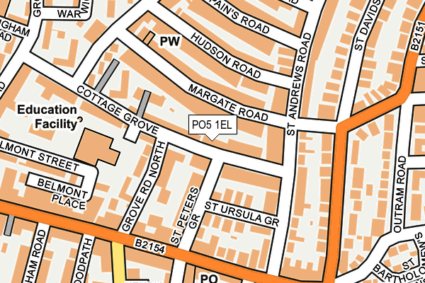 PO5 1EL map - OS OpenMap – Local (Ordnance Survey) PO5 1EL map - OS OpenMap – Local (Ordnance Survey)