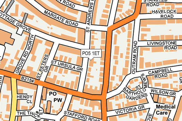 PO5 1ET map - OS OpenMap – Local (Ordnance Survey) PO5 1ET map - OS OpenMap – Local (Ordnance Survey)