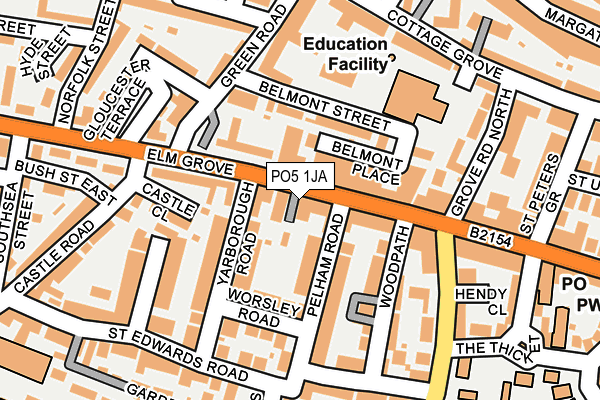 PO5 1JA map - OS OpenMap – Local (Ordnance Survey) PO5 1JA map - OS OpenMap – Local (Ordnance Survey)