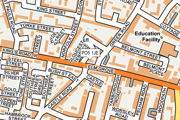 PO5 1JE map - OS OpenMap – Local (Ordnance Survey) PO5 1JE map - OS OpenMap – Local (Ordnance Survey)