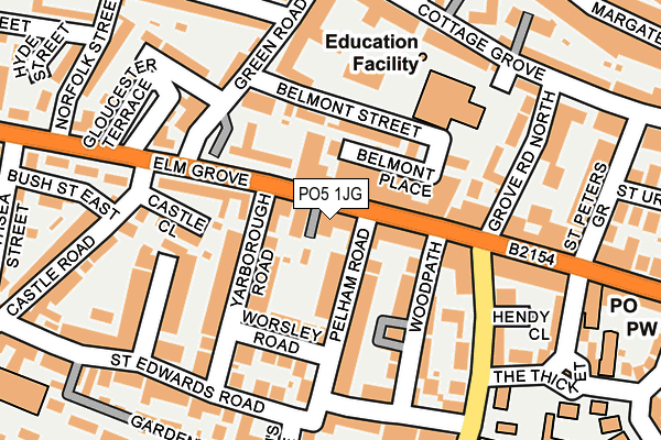 PO5 1JG map - OS OpenMap – Local (Ordnance Survey) PO5 1JG map - OS OpenMap – Local (Ordnance Survey)