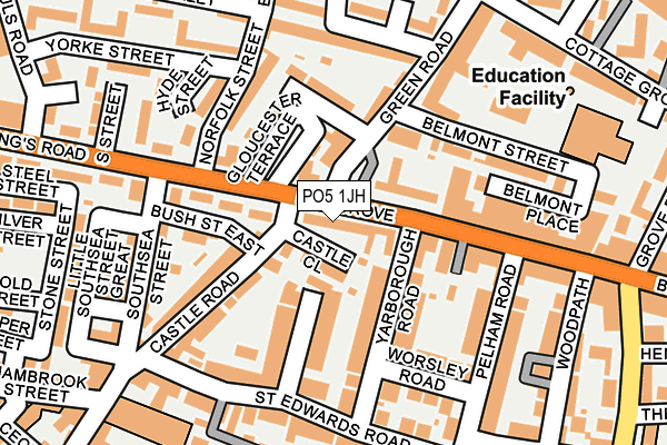 PO5 1JH map - OS OpenMap – Local (Ordnance Survey) PO5 1JH map - OS OpenMap – Local (Ordnance Survey)