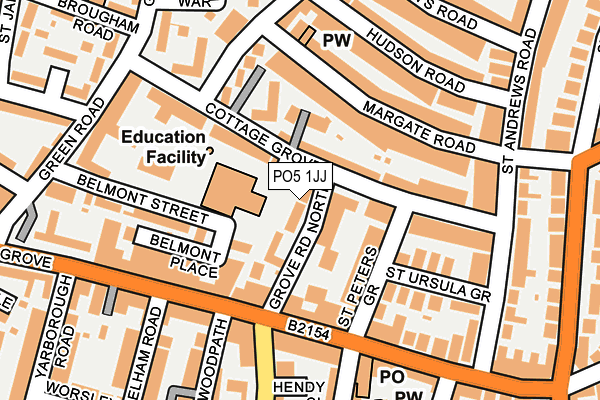 PO5 1JJ map - OS OpenMap – Local (Ordnance Survey) PO5 1JJ map - OS OpenMap – Local (Ordnance Survey)