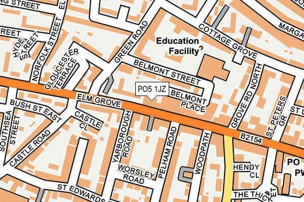 PO5 1JZ map - OS OpenMap – Local (Ordnance Survey) PO5 1JZ map - OS OpenMap – Local (Ordnance Survey)