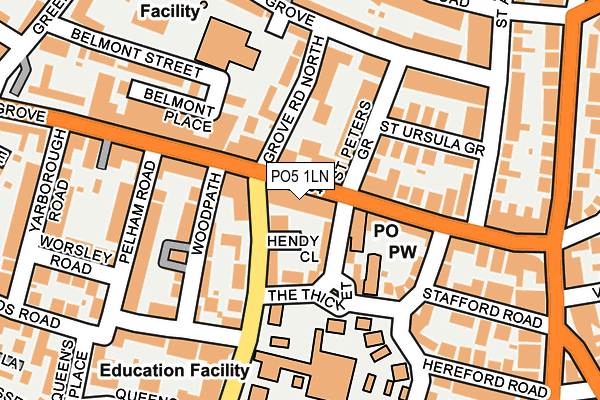 PO5 1LN map - OS OpenMap – Local (Ordnance Survey) PO5 1LN map - OS OpenMap – Local (Ordnance Survey)