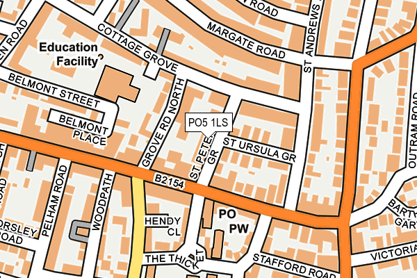 PO5 1LS map - OS OpenMap – Local (Ordnance Survey) PO5 1LS map - OS OpenMap – Local (Ordnance Survey)