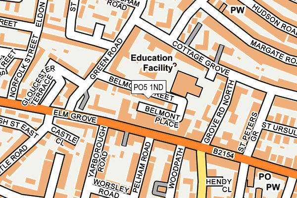 PO5 1ND map - OS OpenMap – Local (Ordnance Survey) PO5 1ND map - OS OpenMap – Local (Ordnance Survey)