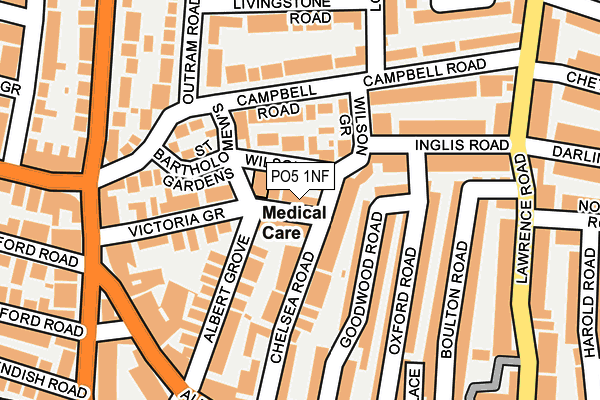 PO5 1NF map - OS OpenMap – Local (Ordnance Survey) PO5 1NF map - OS OpenMap – Local (Ordnance Survey)
