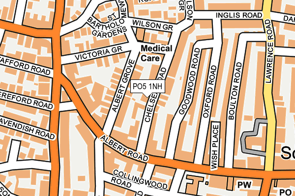 PO5 1NH map - OS OpenMap – Local (Ordnance Survey) PO5 1NH map - OS OpenMap – Local (Ordnance Survey)