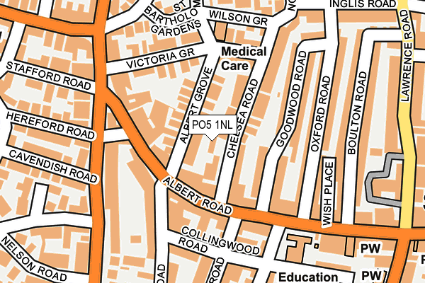 PO5 1NL map - OS OpenMap – Local (Ordnance Survey) PO5 1NL map - OS OpenMap – Local (Ordnance Survey)