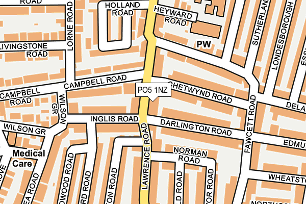 PO5 1NZ map - OS OpenMap – Local (Ordnance Survey) PO5 1NZ map - OS OpenMap – Local (Ordnance Survey)