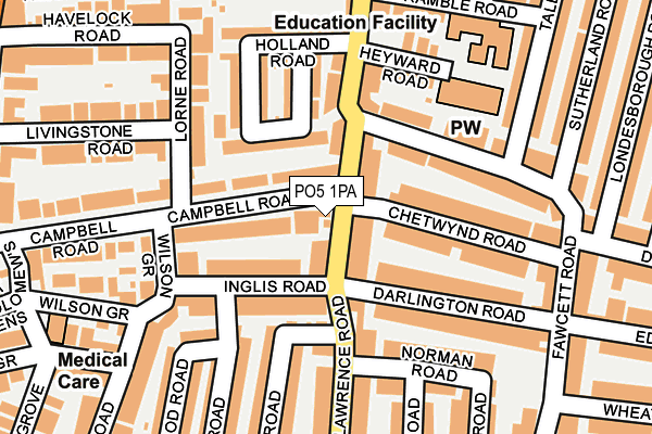 PO5 1PA map - OS OpenMap – Local (Ordnance Survey) PO5 1PA map - OS OpenMap – Local (Ordnance Survey)