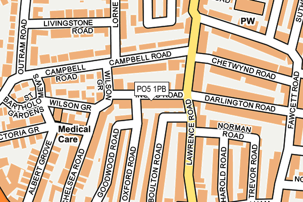 PO5 1PB map - OS OpenMap – Local (Ordnance Survey) PO5 1PB map - OS OpenMap – Local (Ordnance Survey)