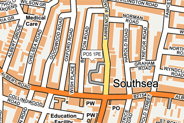 PO5 1PE map - OS OpenMap – Local (Ordnance Survey) PO5 1PE map - OS OpenMap – Local (Ordnance Survey)
