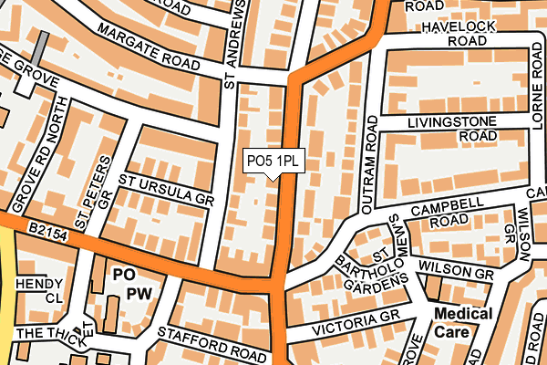 PO5 1PL map - OS OpenMap – Local (Ordnance Survey) PO5 1PL map - OS OpenMap – Local (Ordnance Survey)