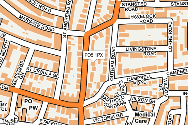 PO5 1PX map - OS OpenMap – Local (Ordnance Survey) PO5 1PX map - OS OpenMap – Local (Ordnance Survey)