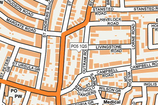 PO5 1QS map - OS OpenMap – Local (Ordnance Survey) PO5 1QS map - OS OpenMap – Local (Ordnance Survey)