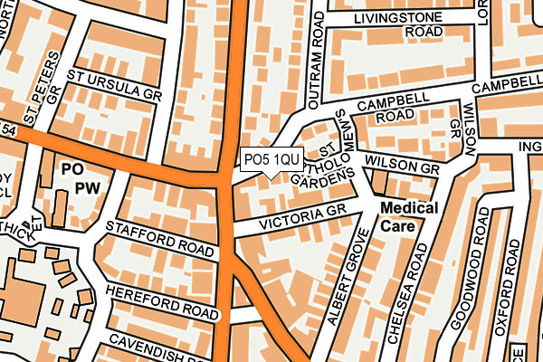 PO5 1QU map - OS OpenMap – Local (Ordnance Survey) PO5 1QU map - OS OpenMap – Local (Ordnance Survey)
