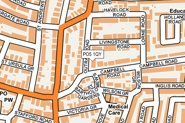 PO5 1QY map - OS OpenMap – Local (Ordnance Survey) PO5 1QY map - OS OpenMap – Local (Ordnance Survey)