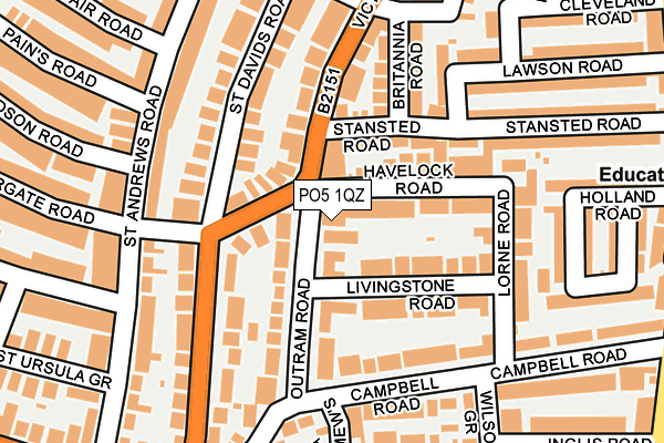 PO5 1QZ map - OS OpenMap – Local (Ordnance Survey)