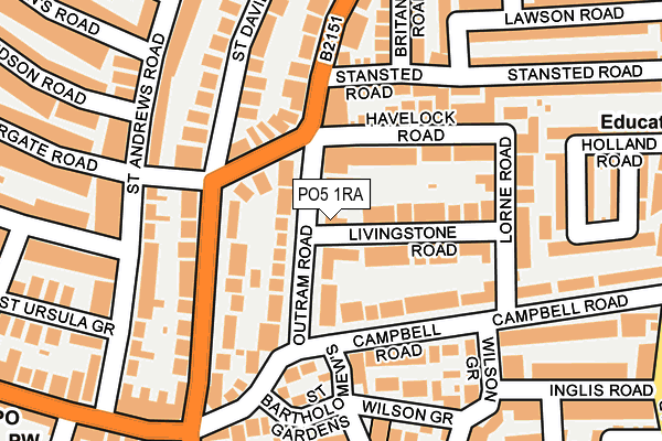 PO5 1RA map - OS OpenMap – Local (Ordnance Survey) PO5 1RA map - OS OpenMap – Local (Ordnance Survey)