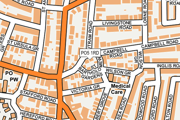 PO5 1RD map - OS OpenMap – Local (Ordnance Survey) PO5 1RD map - OS OpenMap – Local (Ordnance Survey)