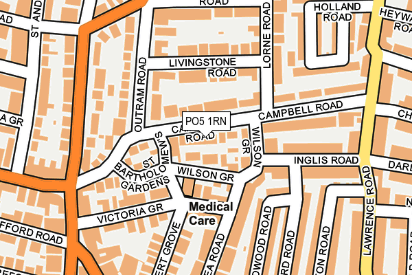PO5 1RN map - OS OpenMap – Local (Ordnance Survey) PO5 1RN map - OS OpenMap – Local (Ordnance Survey)