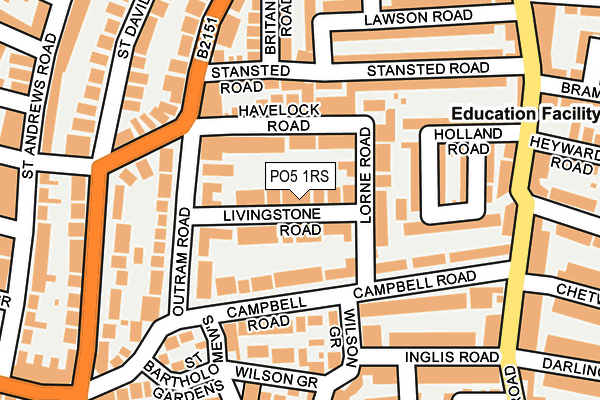 PO5 1RS map - OS OpenMap – Local (Ordnance Survey) PO5 1RS map - OS OpenMap – Local (Ordnance Survey)