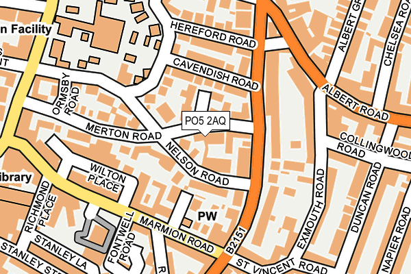PO5 2AQ map - OS OpenMap – Local (Ordnance Survey) PO5 2AQ map - OS OpenMap – Local (Ordnance Survey)