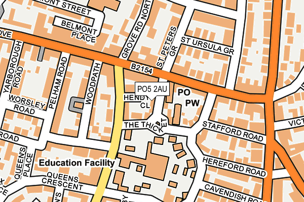 PO5 2AU map - OS OpenMap – Local (Ordnance Survey) PO5 2AU map - OS OpenMap – Local (Ordnance Survey)