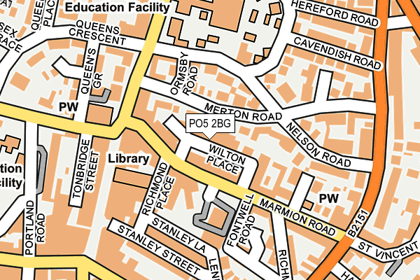 PO5 2BG map - OS OpenMap – Local (Ordnance Survey) PO5 2BG map - OS OpenMap – Local (Ordnance Survey)