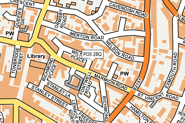 PO5 2BQ map - OS OpenMap – Local (Ordnance Survey) PO5 2BQ map - OS OpenMap – Local (Ordnance Survey)