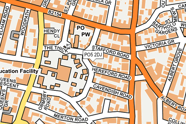 PO5 2DJ map - OS OpenMap – Local (Ordnance Survey) PO5 2DJ map - OS OpenMap – Local (Ordnance Survey)