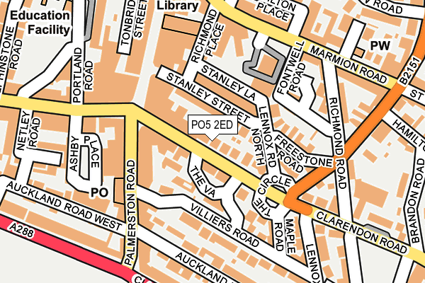 PO5 2ED map - OS OpenMap – Local (Ordnance Survey) PO5 2ED map - OS OpenMap – Local (Ordnance Survey)